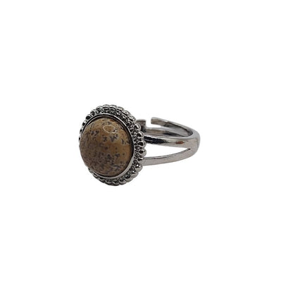 Bague Ronde Ajustable - Jaspe Damien
