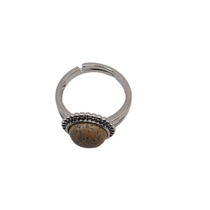 Bague Ronde Ajustable - Jaspe Damien