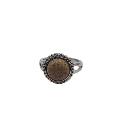 Bague Ronde Ajustable - Jaspe Damien