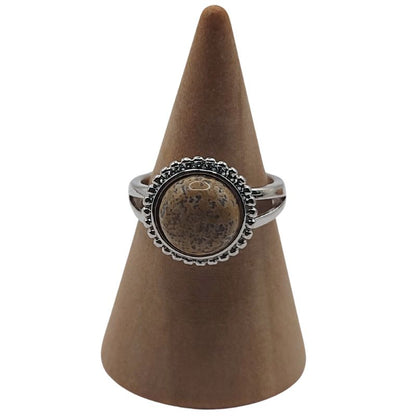 Bague Ronde Ajustable - Jaspe Damien