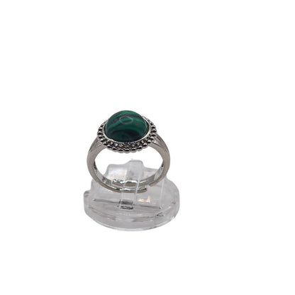 Bague Ronde Ajustable - Malachite
