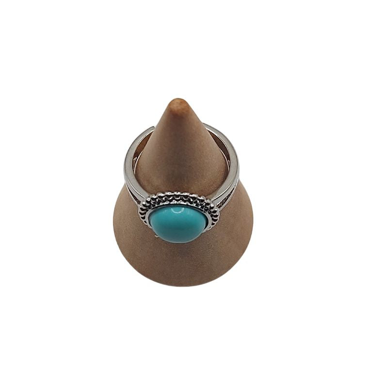 Bague Ronde Ajustable - Turquoise