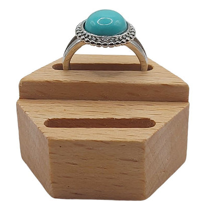 Bague Ronde Ajustable - Turquoise