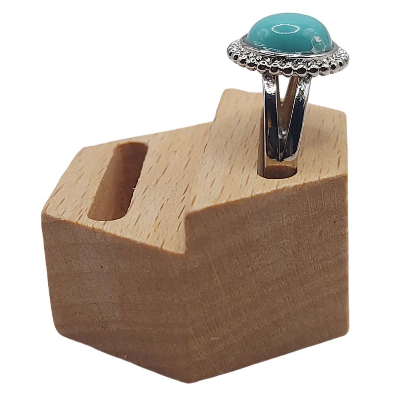 Bague Ronde Ajustable - Turquoise