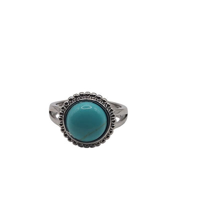 Bague Ronde Ajustable - Turquoise