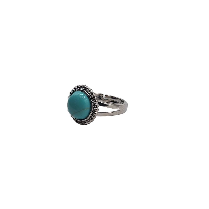 Bague Ronde Ajustable - Turquoise