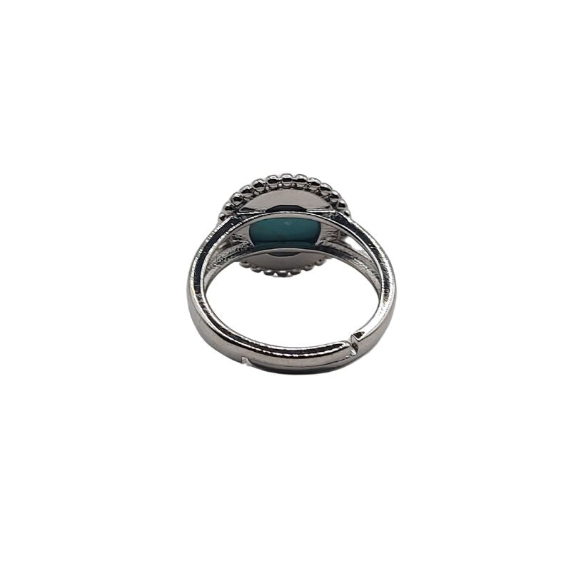 Bague Ronde Ajustable - Turquoise