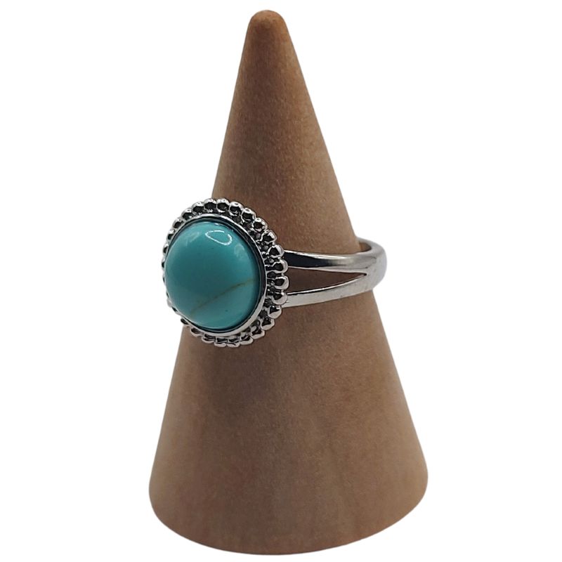Bague Ronde Ajustable - Turquoise