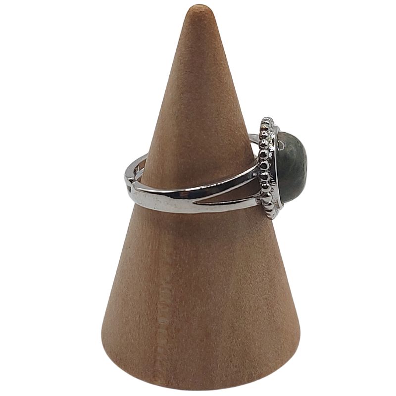 Bague Ronde Ajustable - Unakite