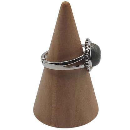 Bague Ronde Ajustable - Unakite