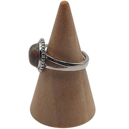 Bague Ronde Ajustable - Unakite