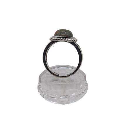 Bague Ronde Ajustable - Unakite