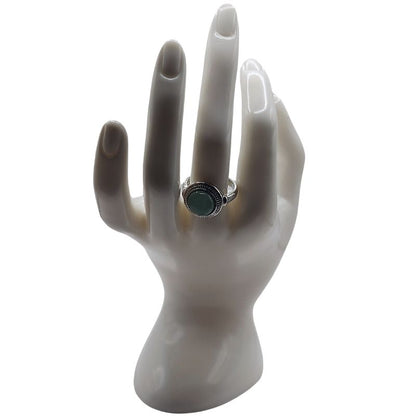 Bague Ronde Ajustable Mixte - Aventurine Verte