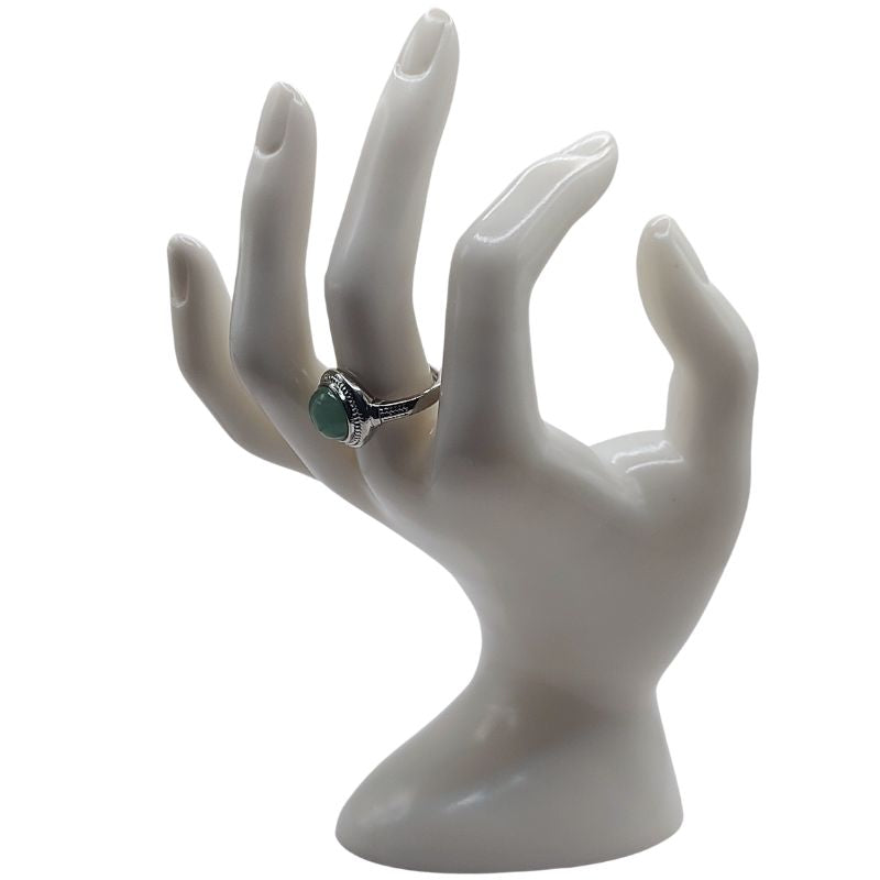 Bague Ronde Ajustable Mixte - Aventurine Verte