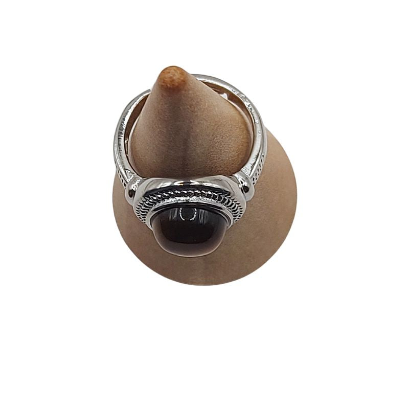 Bague Ronde Ajustable Mixte - Oeil de Tigre
