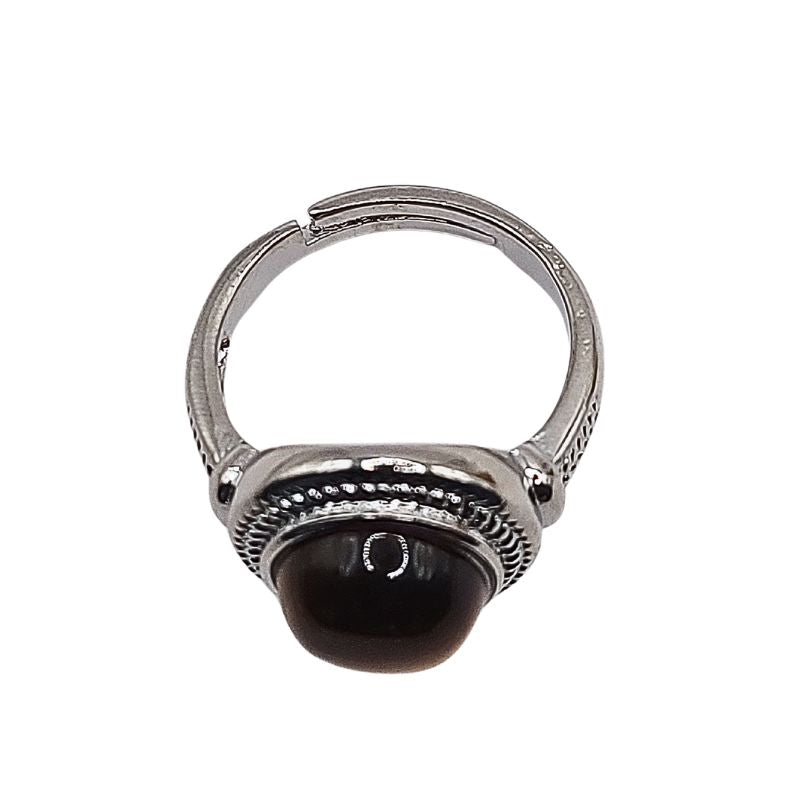 Bague Ronde Ajustable Mixte - Oeil de Tigre
