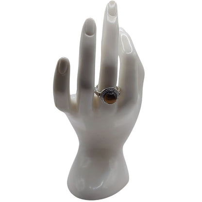 Bague Ronde Ajustable Mixte - Oeil de Tigre