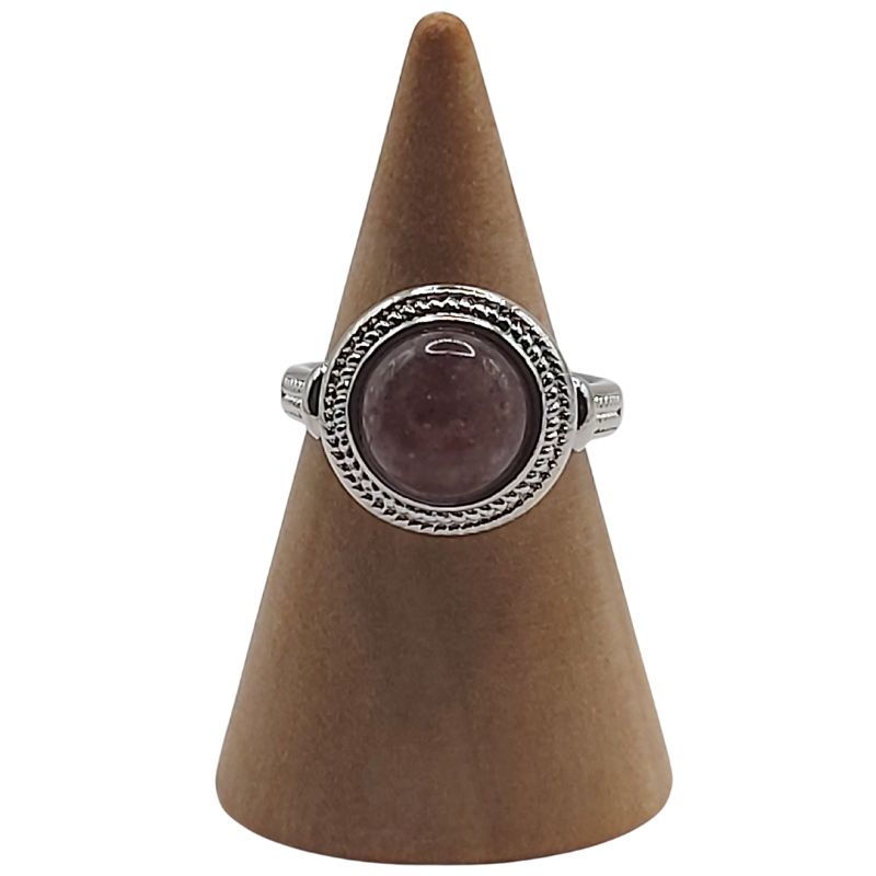 Bague Ronde Ajustable Mixte - Pierre de Soleil