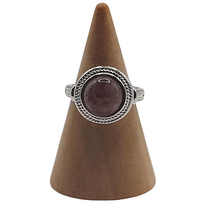 Bague Ronde Ajustable Mixte - Pierre de Soleil