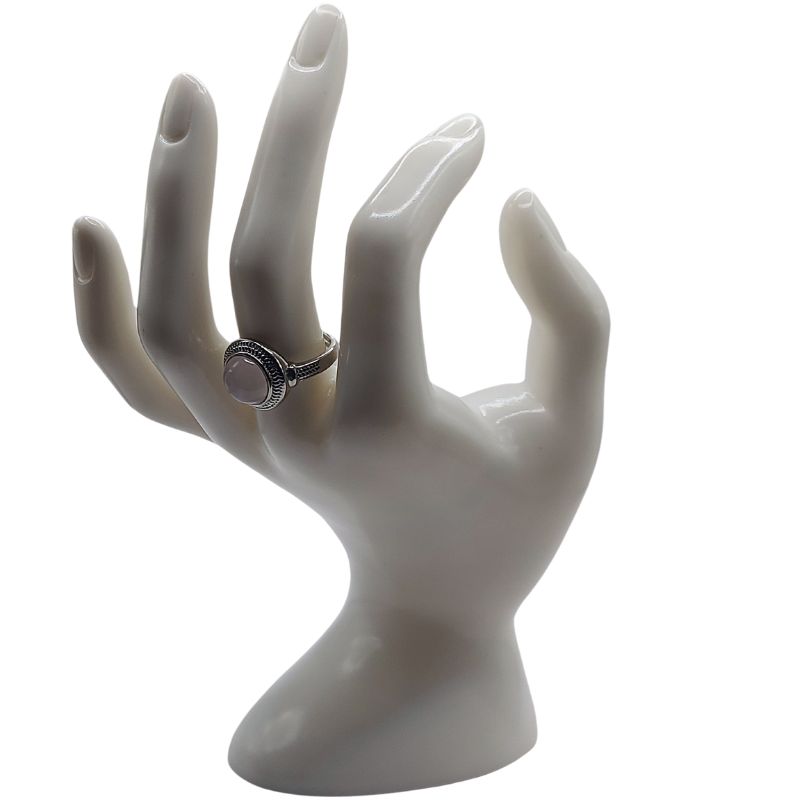 Bague Ronde Ajustable Mixte - Quartz Rose