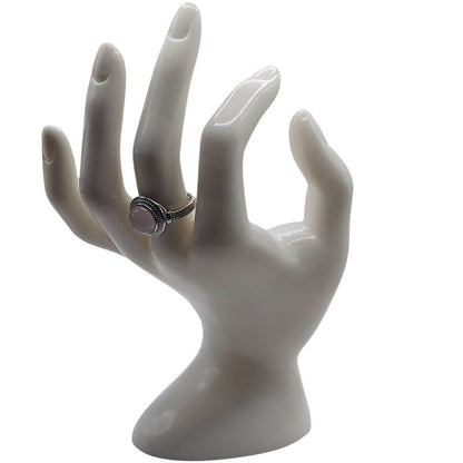 Bague Ronde Ajustable Mixte - Quartz Rose