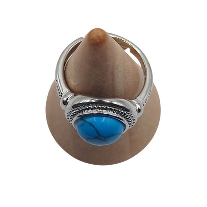 Bague Ronde Ajustable Mixte - Turquoise