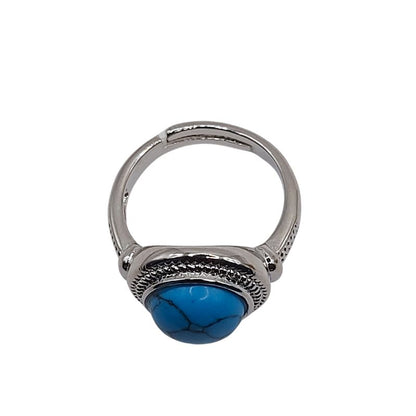 Bague Ronde Ajustable Mixte - Turquoise
