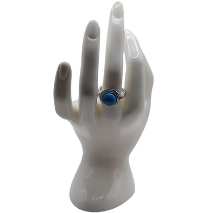 Bague Ronde Ajustable Mixte - Turquoise