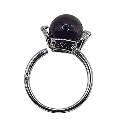 Bague Sphère en Améthyste - Qualité A