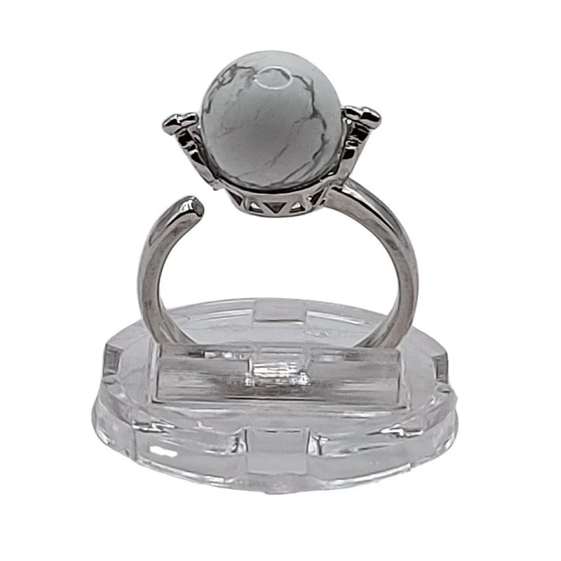 Bague Sphère en Howlite - Qualité A