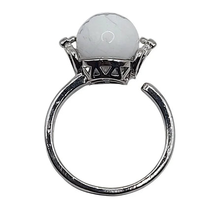 Bague Sphère en Howlite - Qualité A