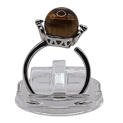 Bague Sphère en Oeil de tigre - Qualité A