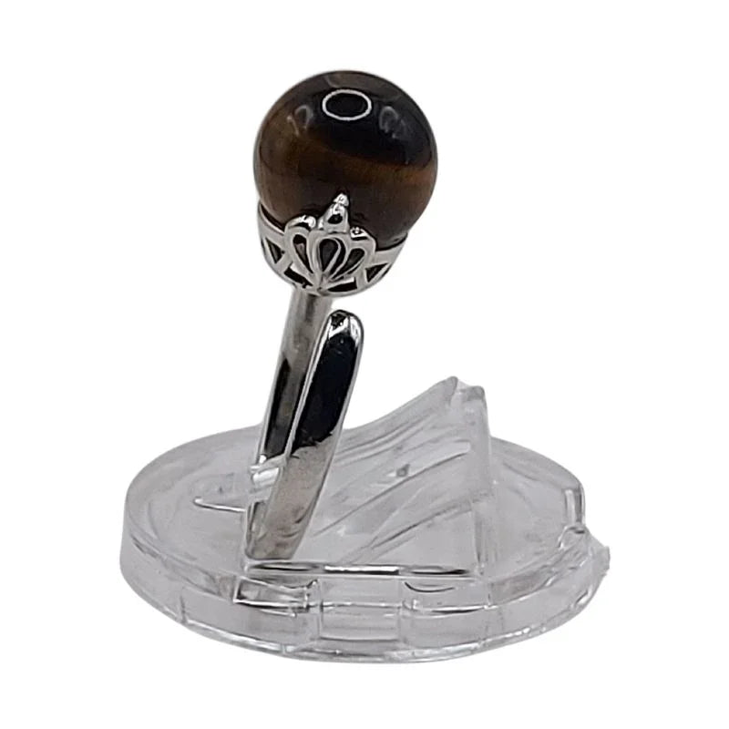 Bague Sphère en Oeil de tigre - Qualité A