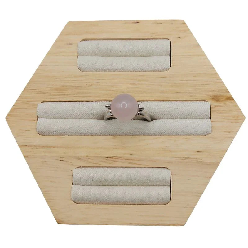 Bague Sphère en Quartz Rose - Qualité A