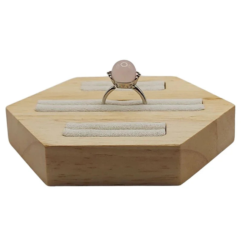 Bague Sphère en Quartz Rose - Qualité A