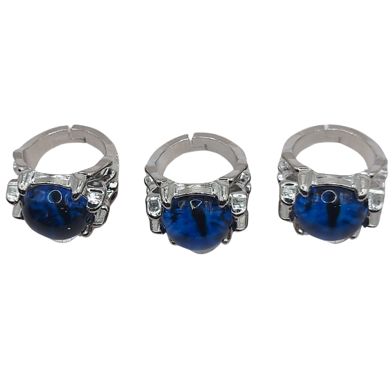 Bague Halloween - Yeux Bleu Foncé