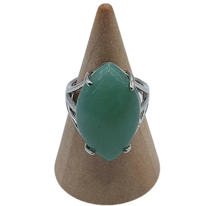 Bague marquise en Aventurine Verte - Qualité A