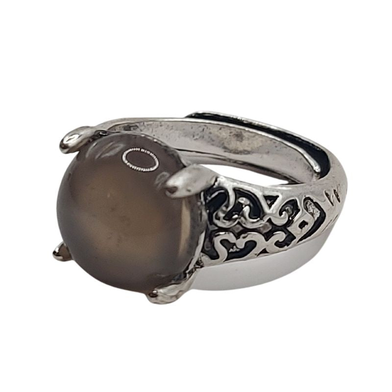 Bague Naren Mixte - Agate Grise