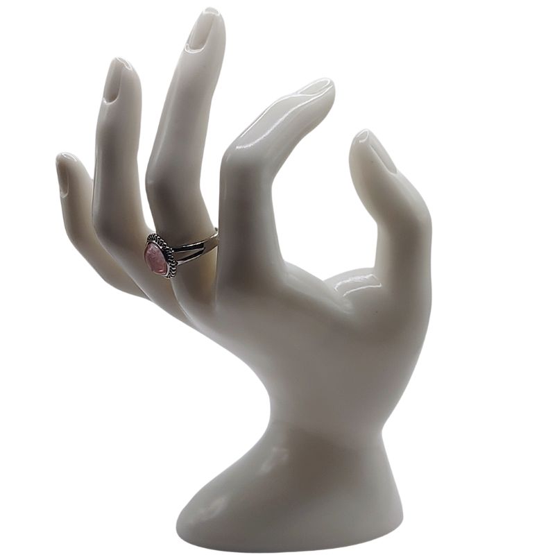 Bague Ronde Ajustable - Quartz Cerise