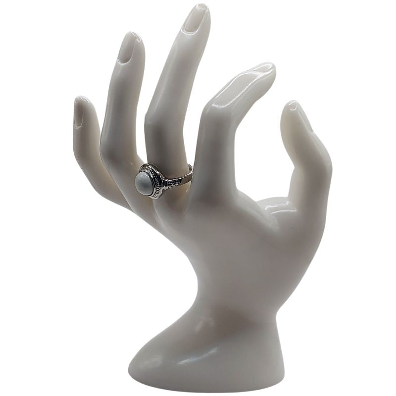 Bague Ronde Ajustable Mixte - Howlite