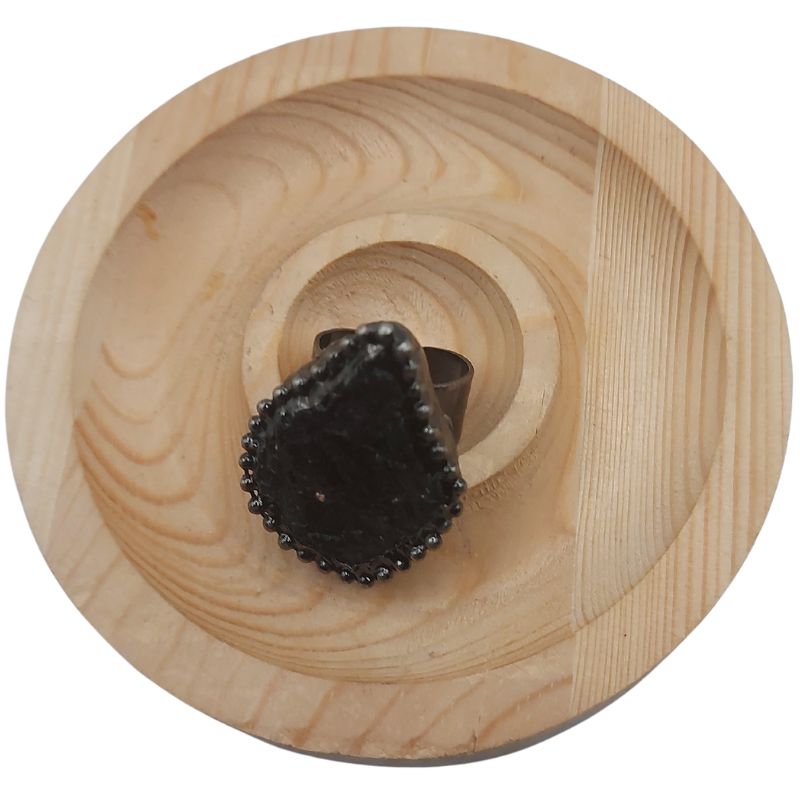 Bague Tourmaline Adaptable Argenté Antique et Stannum