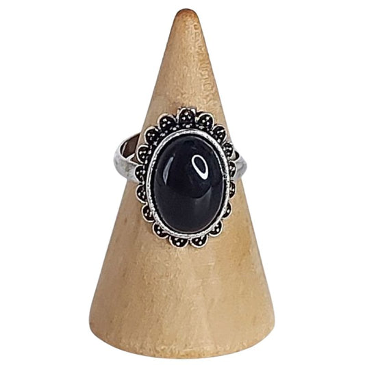 Bague avec tourmaline noire