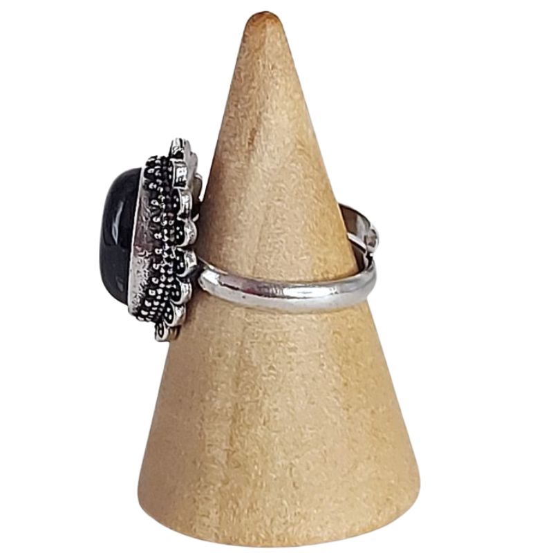 Bague avec tourmaline noire