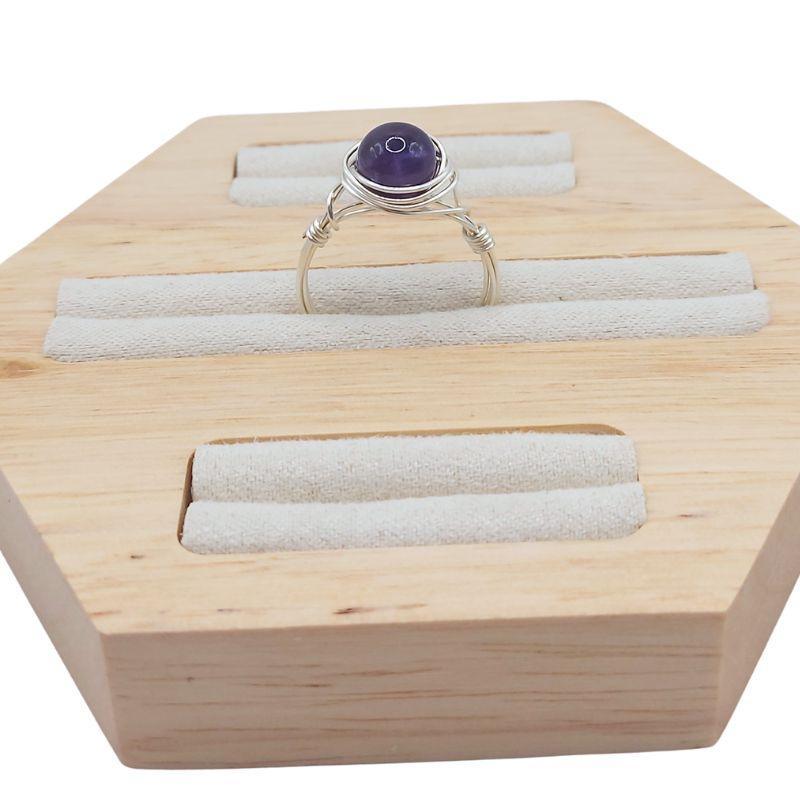 Bague en Pierre Naturelle - Améthyste - Litho Natura