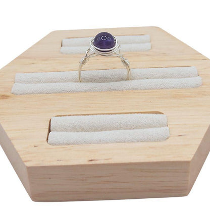 Bague en Pierre Naturelle - Améthyste - Litho Natura