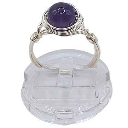 Bague en Pierre Naturelle - Améthyste - Litho Natura