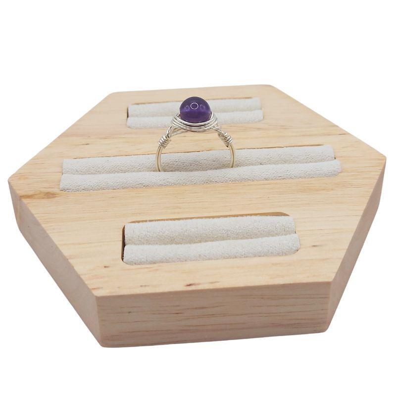 Bague en Pierre Naturelle - Améthyste - Litho Natura