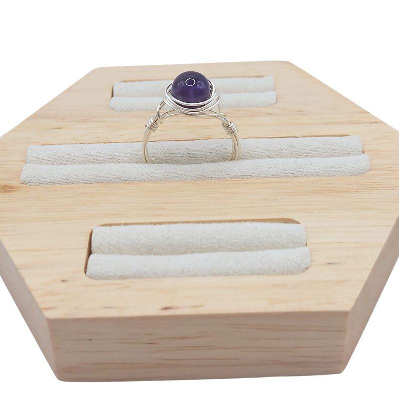 Bague en Pierre Naturelle - Améthyste - Litho Natura