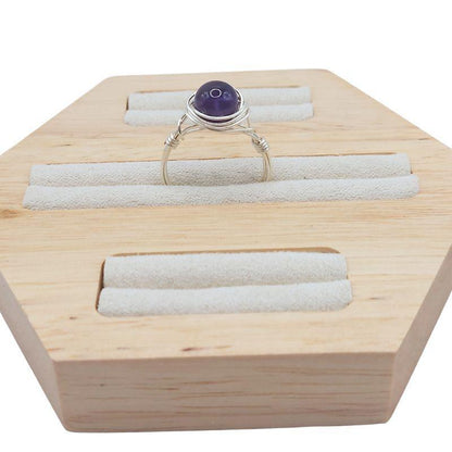 Bague en Pierre Naturelle - Améthyste - Litho Natura