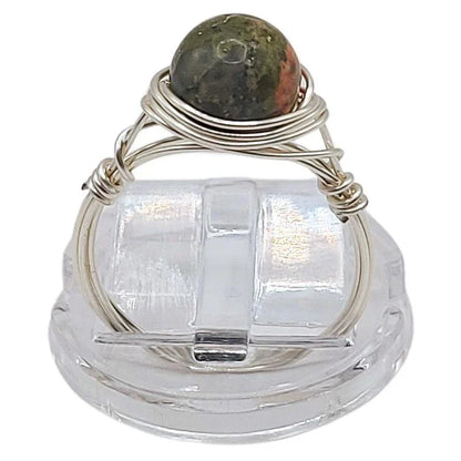 Bague en Pierre Naturelle - l'Unakite - Litho Natura